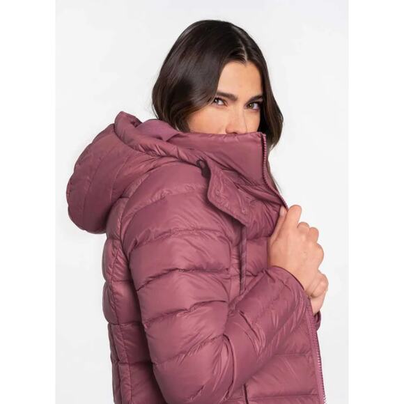 (XS) $170 Lolë La Emeline Jacket Maroon Down Puffer - Picture 7 of 11